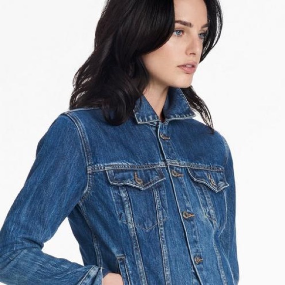 Dark Denim “Tomboy Trucker” Lucky Brand Jacket - Picture 1 of 4